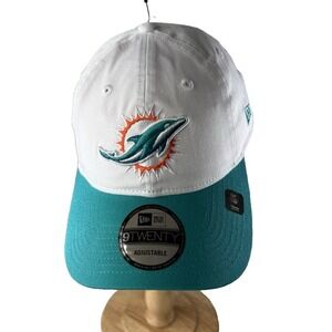 New Era Miami Dolphins 9TWENTY Adjustable Hat NFL Snapback White New